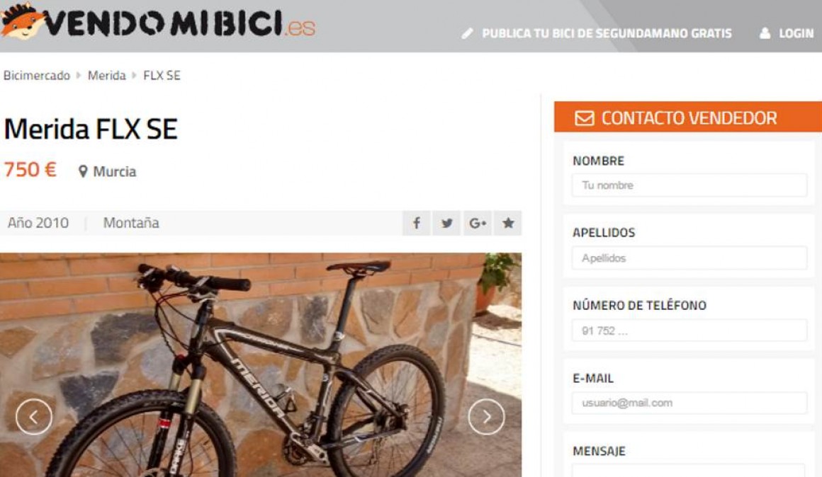 VENDOMIBICI.ES born: the web of buying and selling second-hand bikes