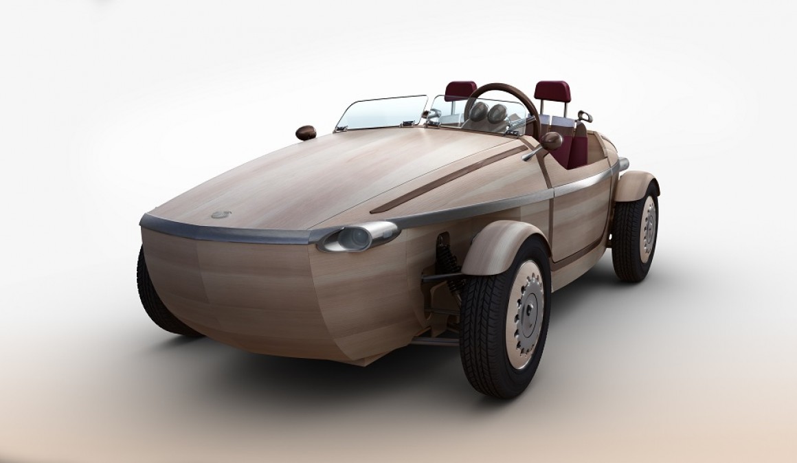 Toyota Setsuna drewniane dwumiejscowy samochód elektryczny i