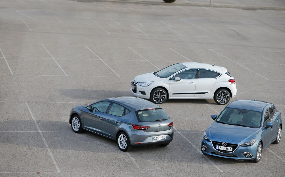 Comparison: Citroën DS4 2.0 HDI Sport; Luxury Mazda 2 2.2D; Seat Leon 2.0 TDI Style