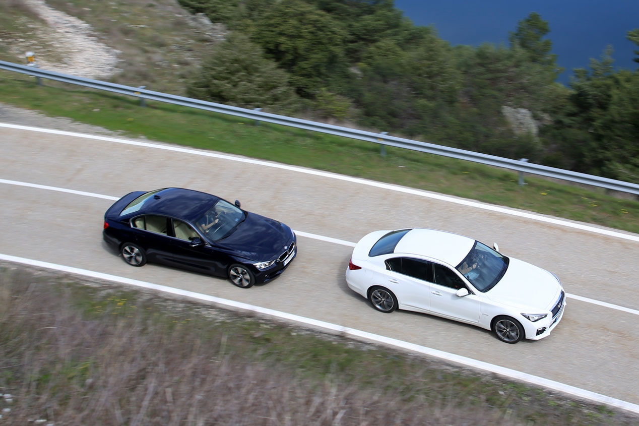Comparison: BMW 3 Series ActiveHybrid vs Infiniti Q50 Hybrid 3.5 AWD