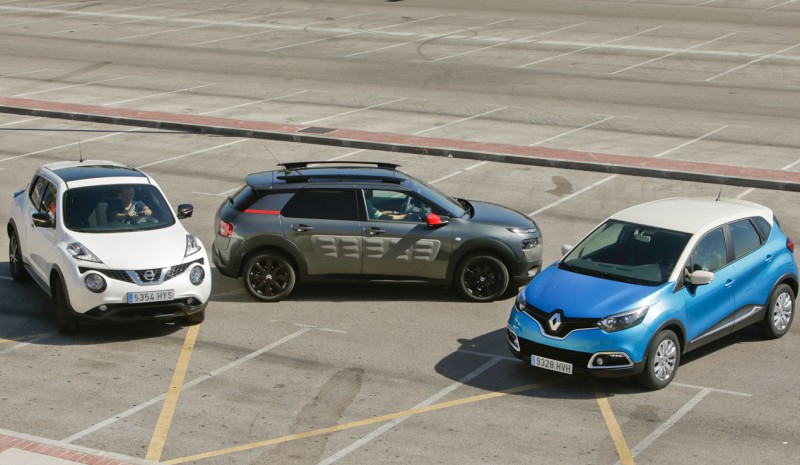 Comparaison: Citroën C4 Cactus 1.6 BlueHDI vs Nissan Juke 1.5 dCi et 1.5 dCi Renault Captur