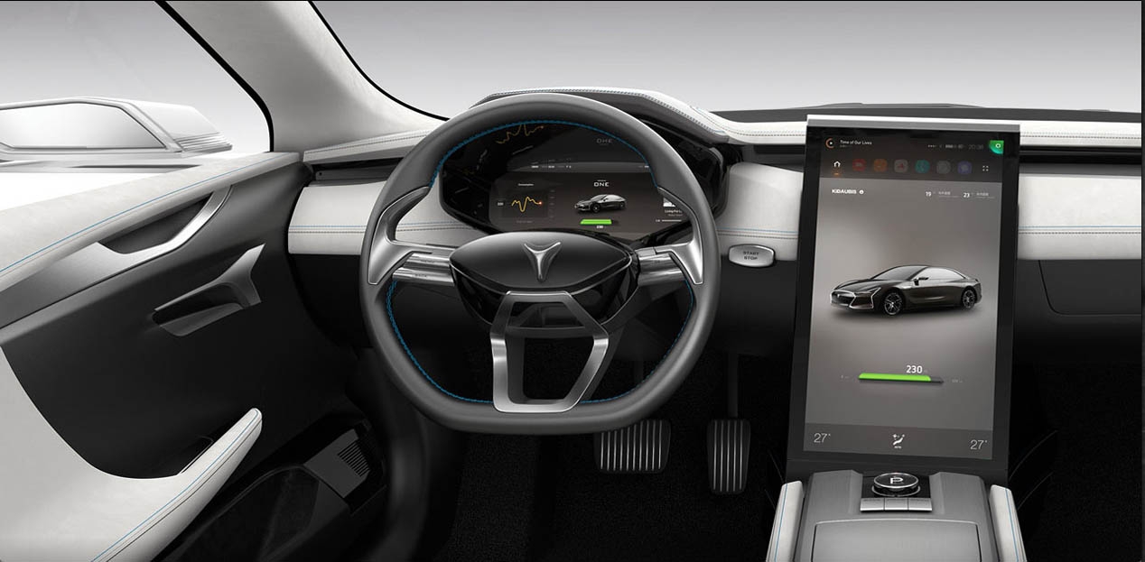 X Youxia touch screen, en kopi af Tesla Model S