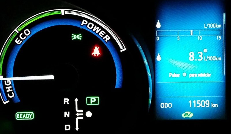 Nosso Toyota Auris híbrido consome pouca mesmo frio. Se estes 8 l / 100km você pensa muito é que nós geralmente não corrigir sobre como consumo nos primeiros minutos subir em quase todos os motores.