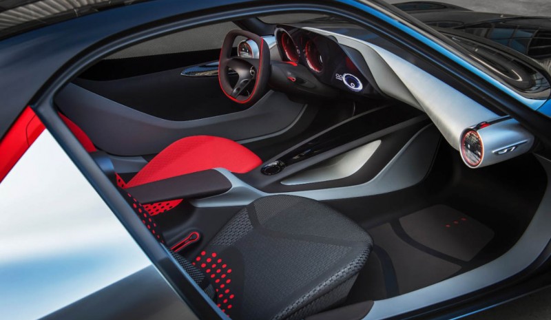 Opel GT Concept 2017, futuristic interior