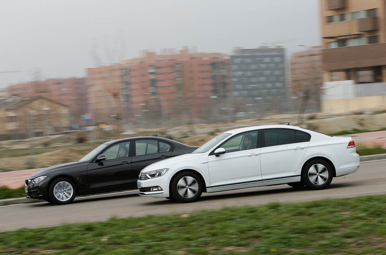 Volkswagen Passat og BMW 316d