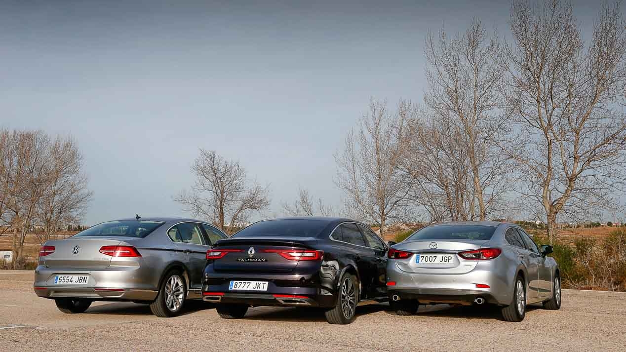 Comparação: Mazda 6 2.2D, 1,6 dCi Renault Talismã e VW Passat TDI 2.0