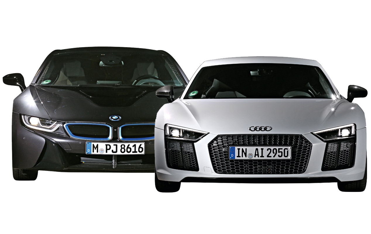 fari Audi R8 laser, fari anteriori laser BMW i8