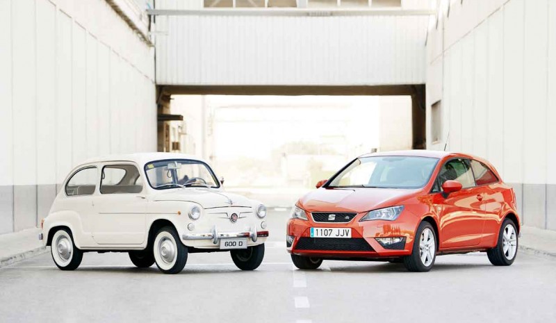 Seat technological developments in 50 years: 600 vs. Seat Seat Ibiza