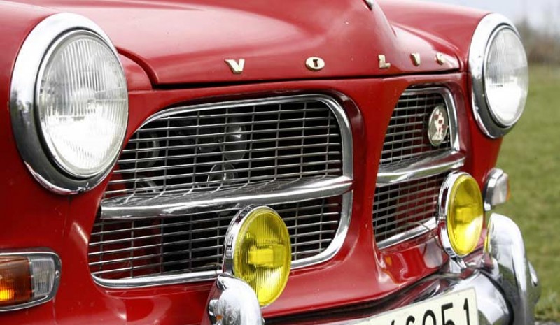 Volvo 122 S de 1964: detalle del frontal