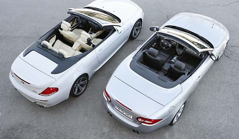 BMW M6 Cabrio vs Jaguar XK Cabrio.