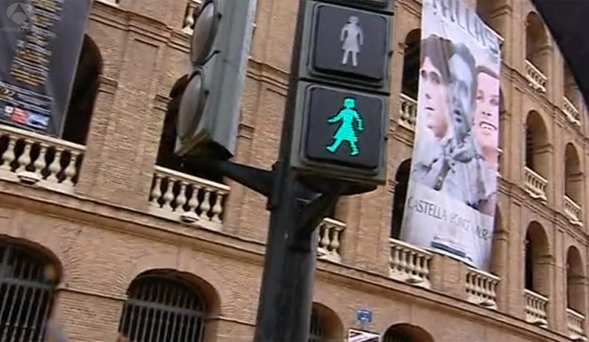 ¿Feministen Verkeerslichten in de stad Valencia?