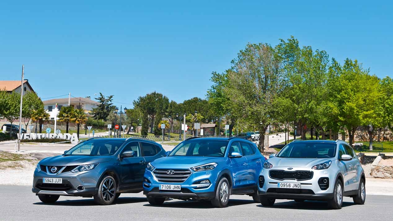 Jämförelse: Hyundai Tucson 1.7 CRDi, Kia Sportage 1.7 CRDi och Nissan Qashqai 1.5 dCi