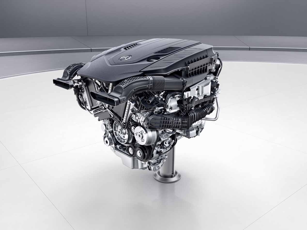A V8 engine developed by AMG for Mercedes
