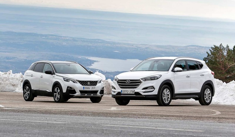 Hyundai Tucson 1,6 GDI vs Peugeot 3008 1,2 Puretech test