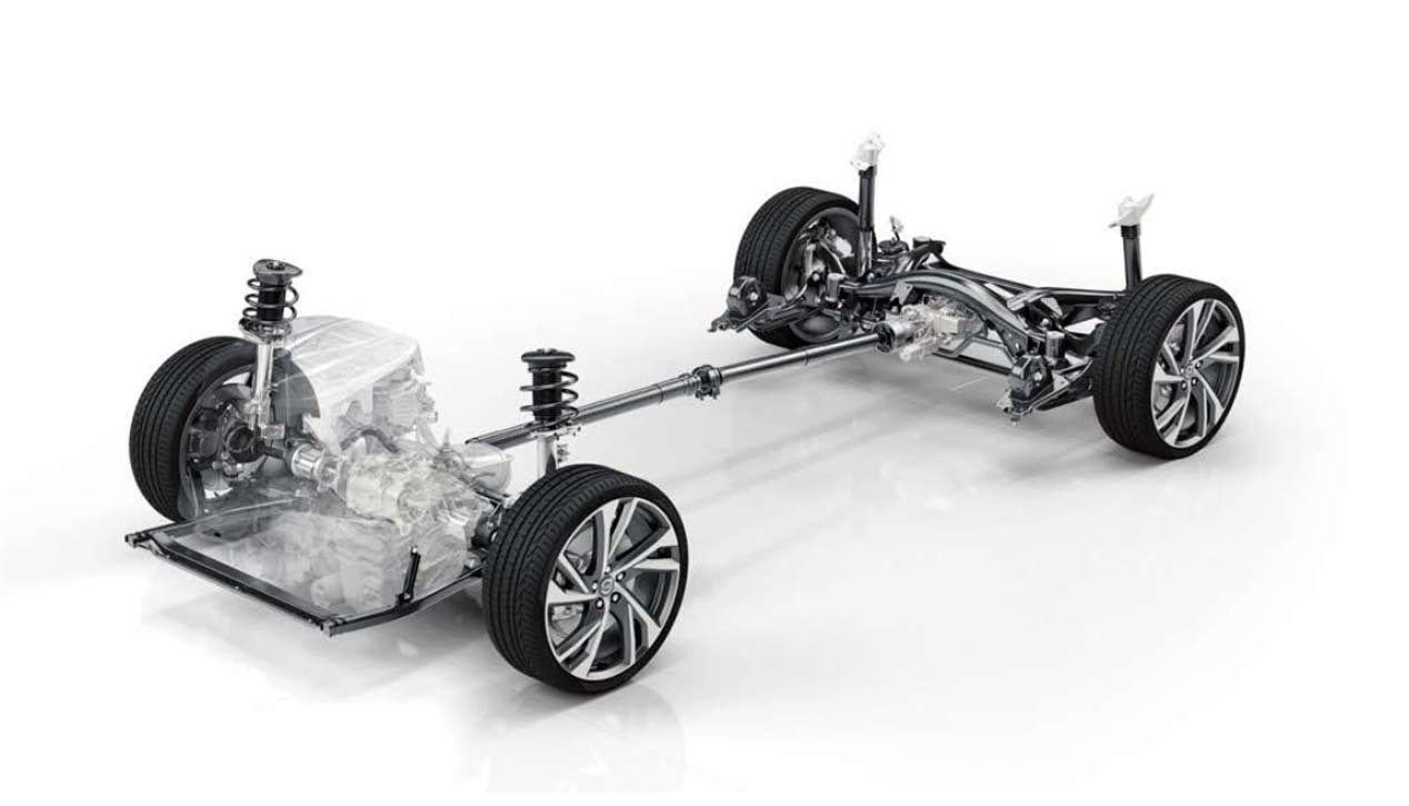 Chassis of the new XC40, with the possibility of damping Piloted